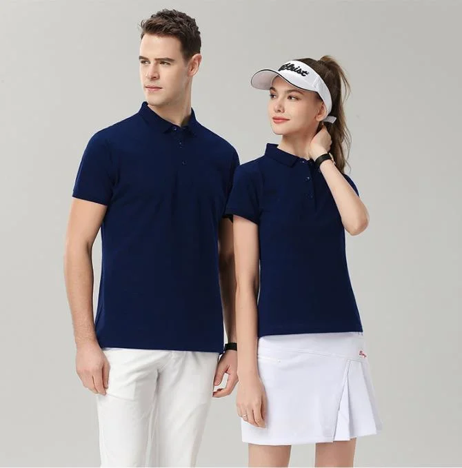 Customized Casual Plain Short-Sleeve Plain Color Soft Comfortable Cotton Spandex Polo Shirts