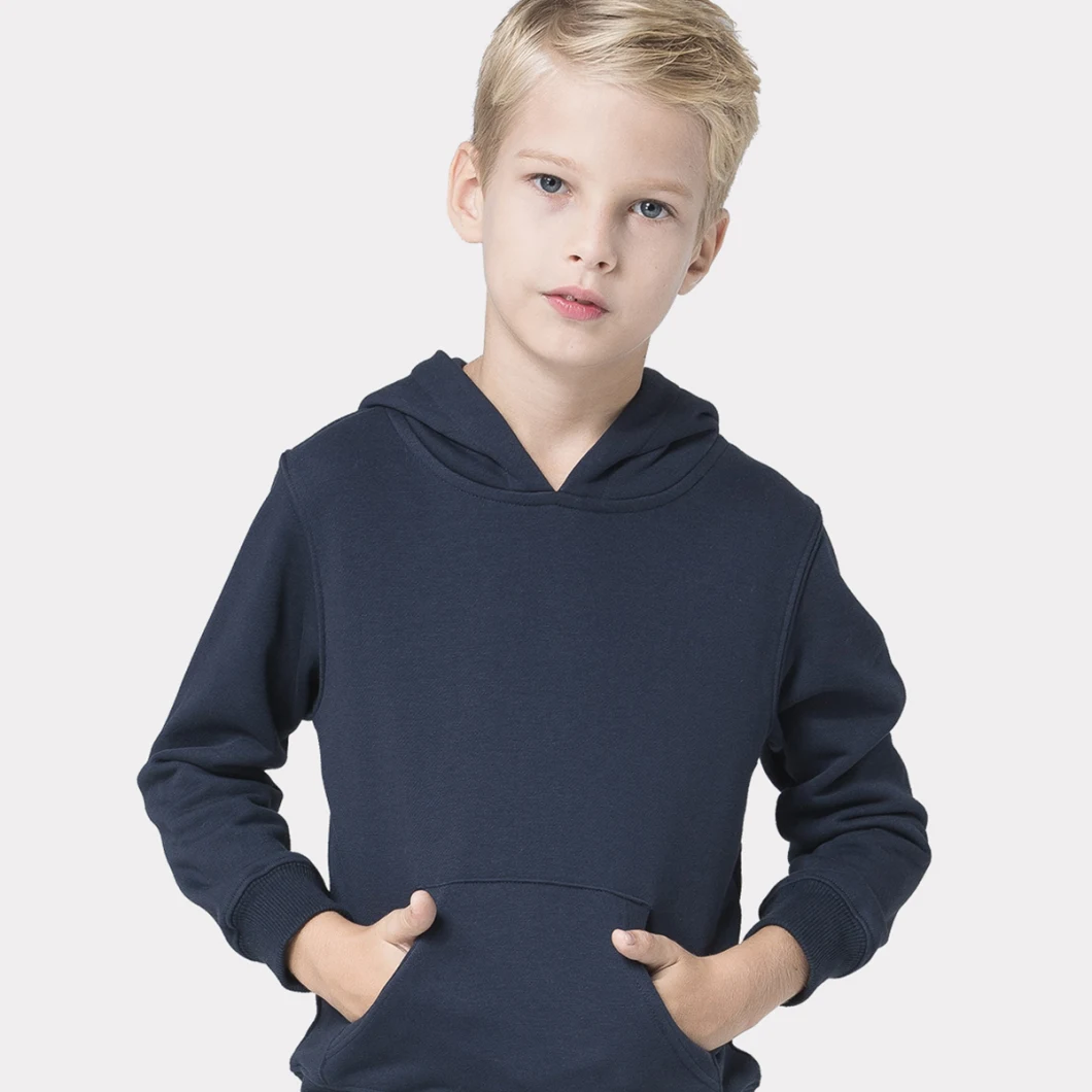 Wholesale Custom Logo Kids Boys Girls Hoodies Sweatshirt Blank Plain Pullover Hoodie