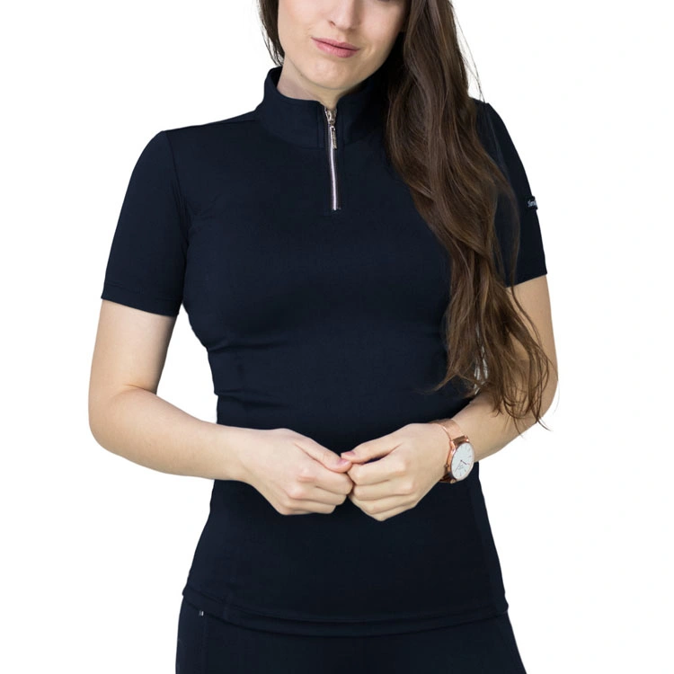 Equestrian Wear Ladies Formal Short Sleeve Women Jersey Shirts Horse Riding Uniform Polo Shirt