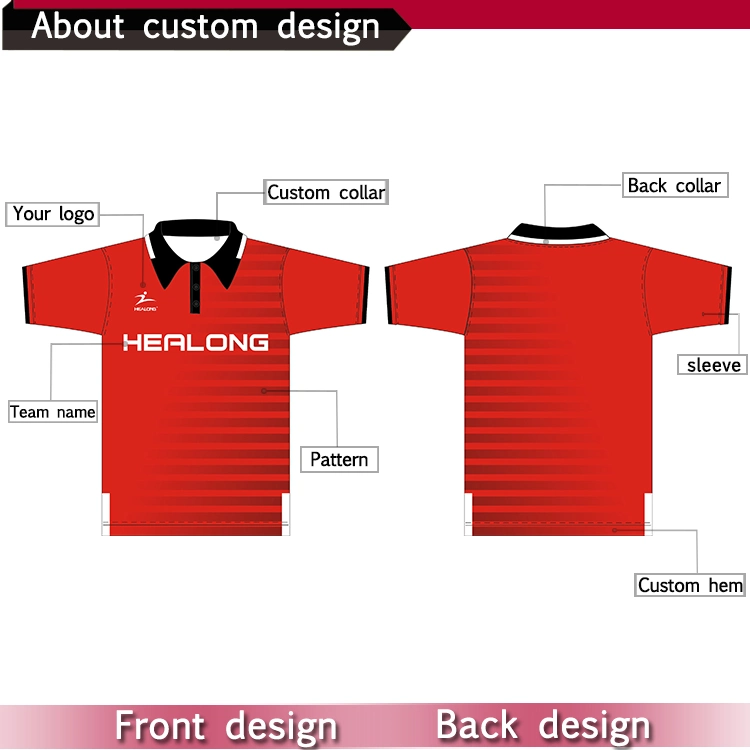 Healong 100% Polyester Full Sublimation Polo Shirt Kids Custom Sport Polo T Shirt