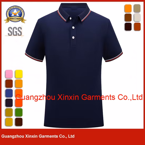 La fabbrica cinese ha realizzato una maglietta polo da golf per abbigliamento da lavoro con stampa personalizzata personalizzata di alta qualità