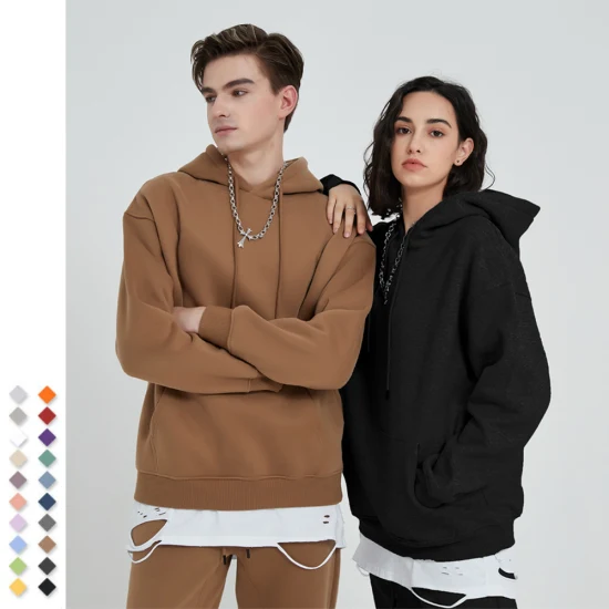 Felpa da ginnastica pesante personalizzata oversize personalizzata all'ingrosso tuta da ginnastica unisex da jogging tuta da uomo donna pantaloni sportivi 2 pezzi con cappuccio