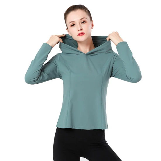 Nuovo design all'ingrosso Donna Abbigliamento da yoga Canotta Donna Palestra Abbigliamento sportivo caldo sexy Tuta da fitness Indossare camicie a maniche lunghe Sweatershirt