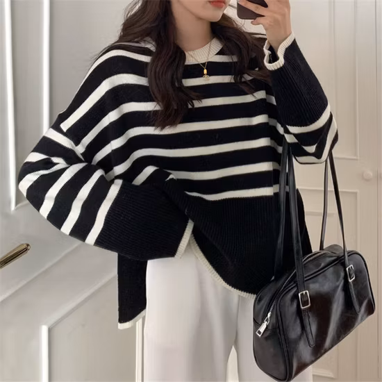 Maglione strappato Nuova tendenza Giacca a vento pigra allentata Top Sweatershirt (SW8011)