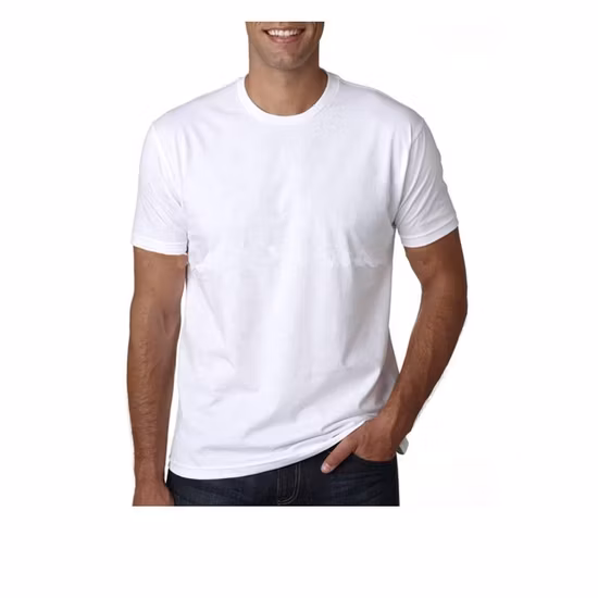 T-shirt bianca tinta unita da uomo in cotone 100% con stampa logo personalizzato OEM all'ingrosso T-shirt da uomo vuota personalizzata