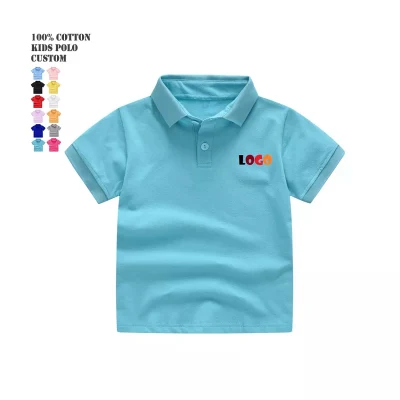 Polo sportive da golf in cotone per bambini personalizzate